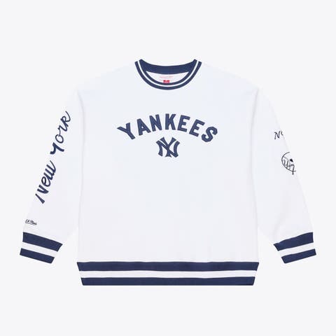 Men's Mitchell & Ness  White New York Yankees Arctic Fleece Sweatshirt