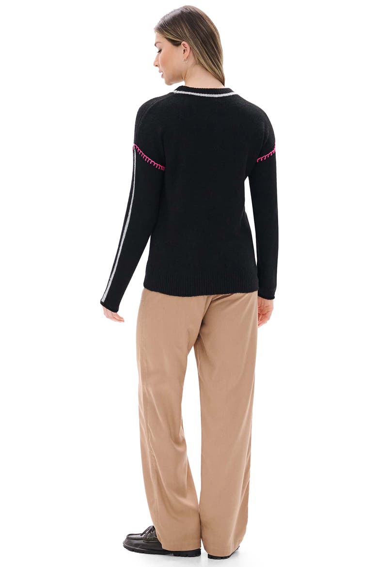 Maeve Crewneck Sweater, Alternate, color, BLACK