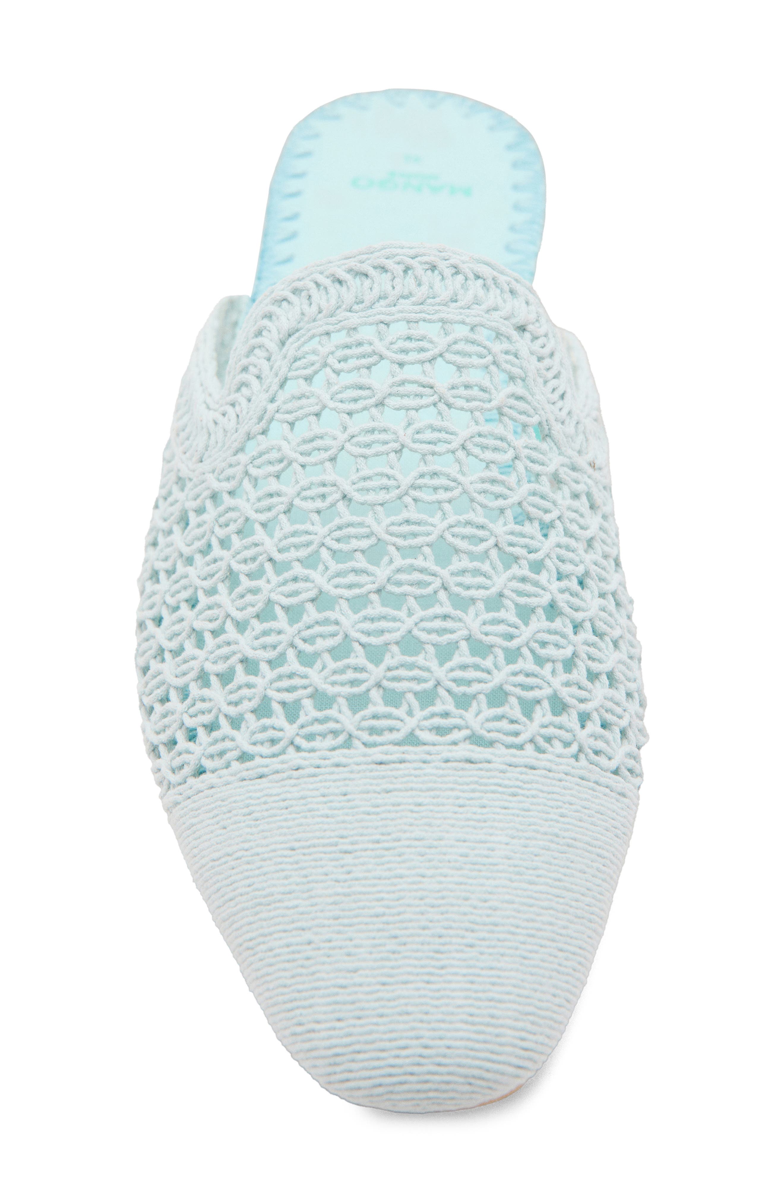 MANGO Crochet Indoor Mule Slipper, Alternate, color, Blue