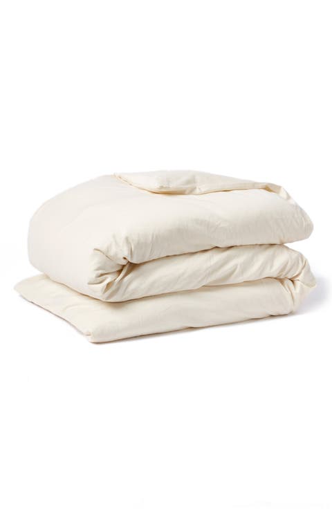 Relaxed Organic Cotton Sateen Duvet Cover