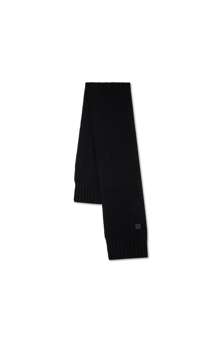 Mulberry Chunky Ribbed Scarf, Main, color, Black