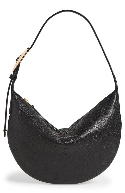 Small T Monogram Pebble Leather Balloon Bag