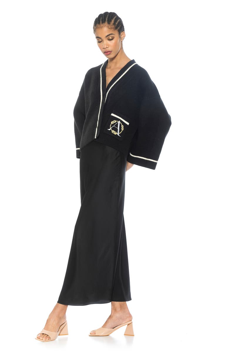 Alexia Admor Gabbi Cardigan, Alternate, color, Black/ White