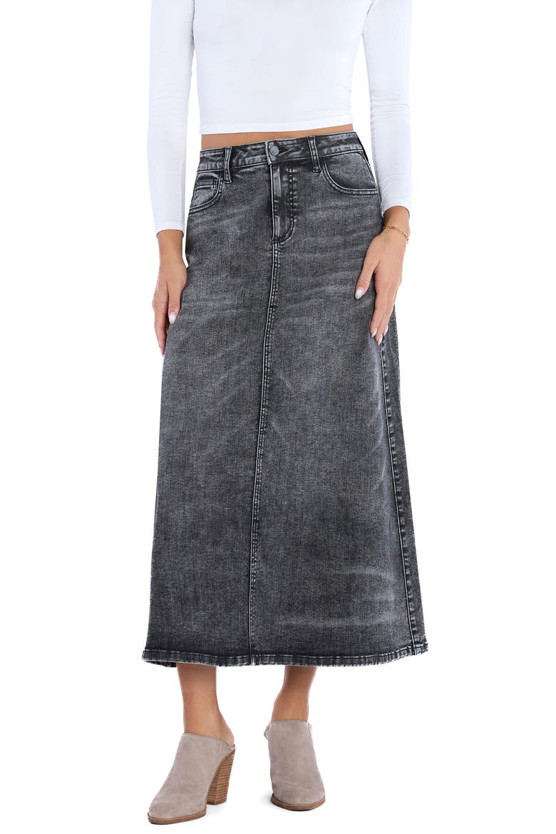 Remi Denim Maxi Skirt, Main, color, REMI GREY