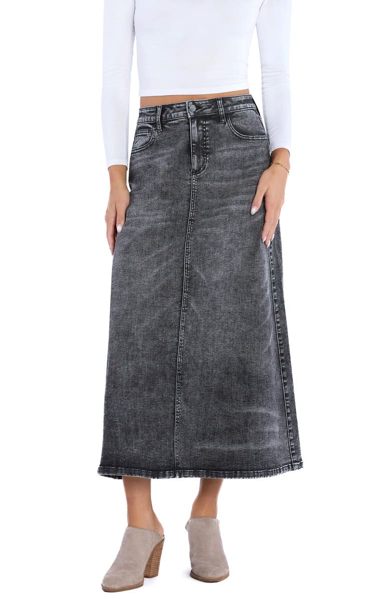 Wash Lab Denim Remi Denim Maxi Skirt, Main, color, Remi Grey