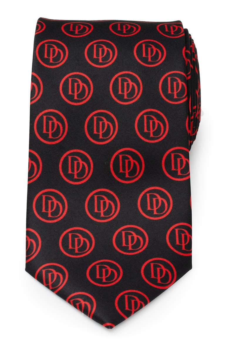 Daredevil Tie & Lapel Pin Gift Set, Alternate, color, BLACK