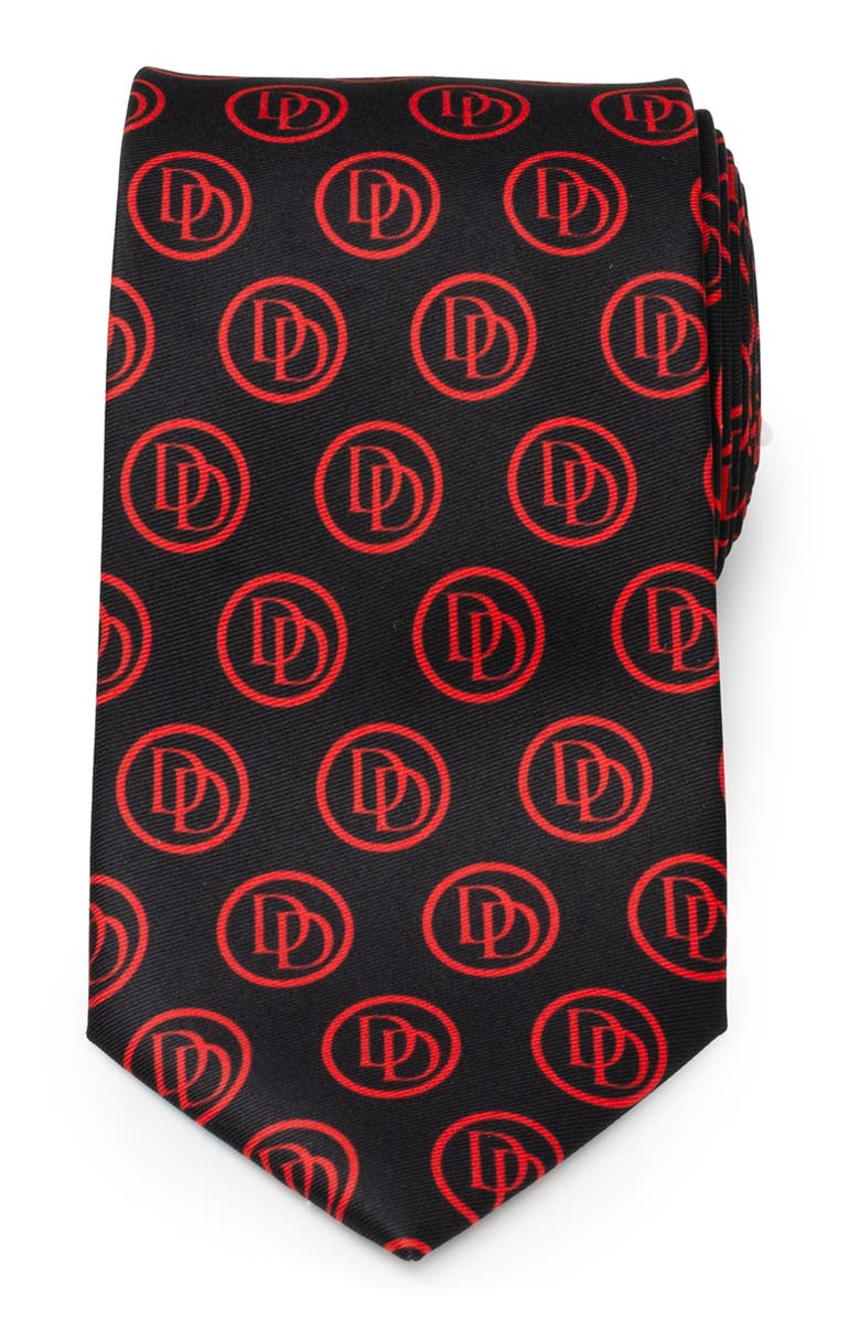 Cufflinks, Inc. Daredevil Tie & Lapel Pin Gift Set, Alternate, color, Black
