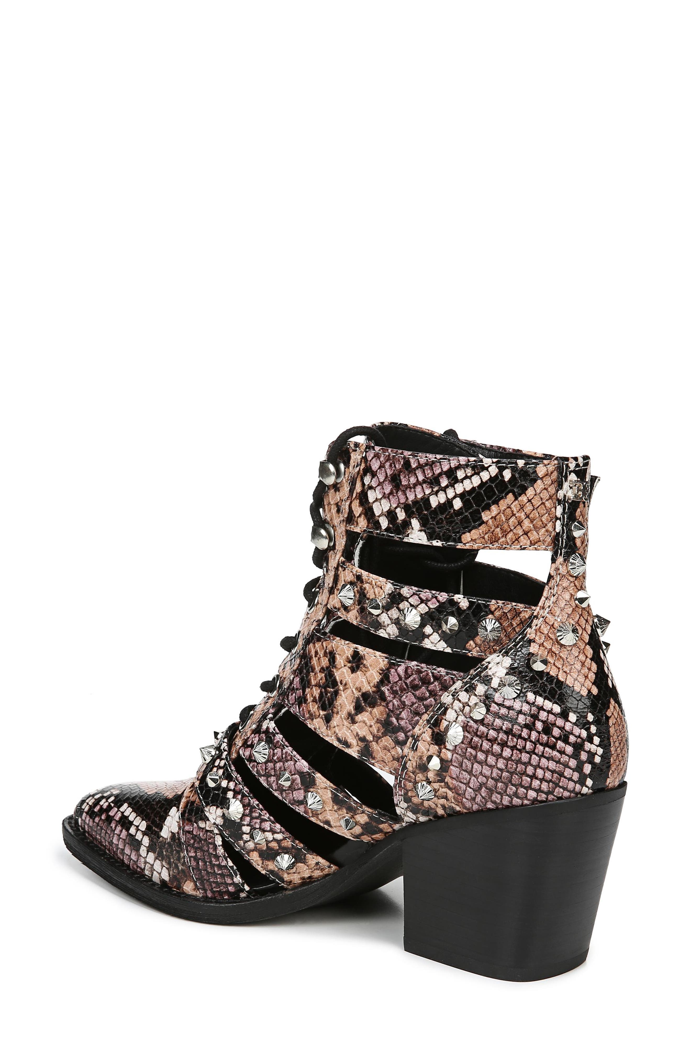 Elana Boot, Alternate, color, PEACH SNAKE PRINT LEATHER