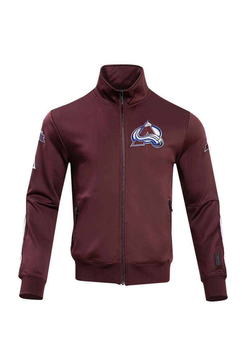Men's Pro Standard Burgundy Colorado Avalanche Classic Chenille Full-Zip Track Jacket, Alternate, color, Burgundy