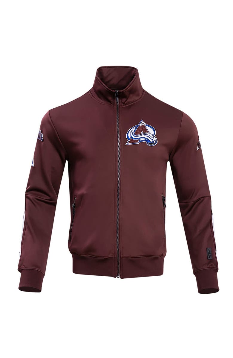 PRO STANDARD Men's Pro Standard Burgundy Colorado Avalanche Classic Chenille Full-Zip Track Jacket, Alternate, color, 