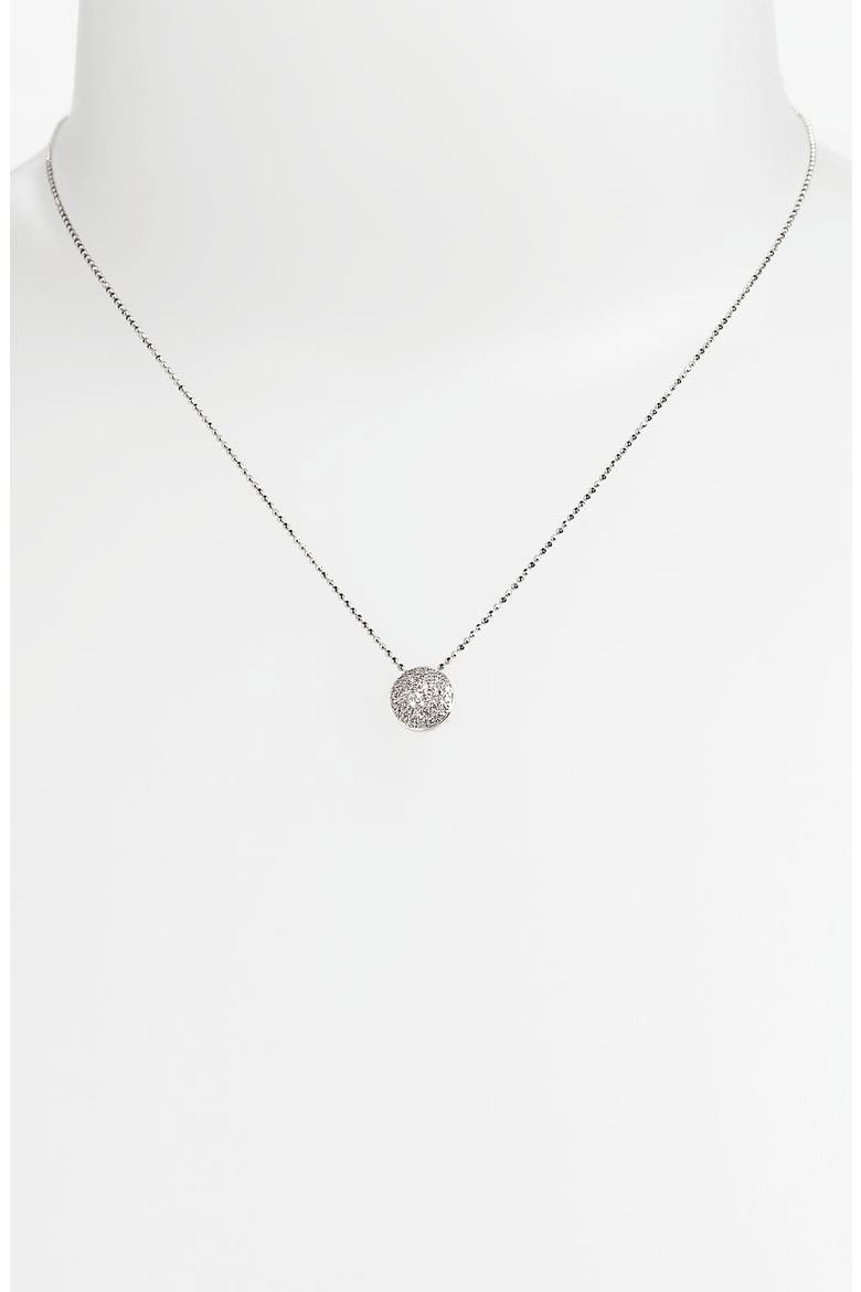 Eclipse Pavé Diamond Pendant Necklace (Nordstrom Exclusive), Alternate, color, WHITE GOLD