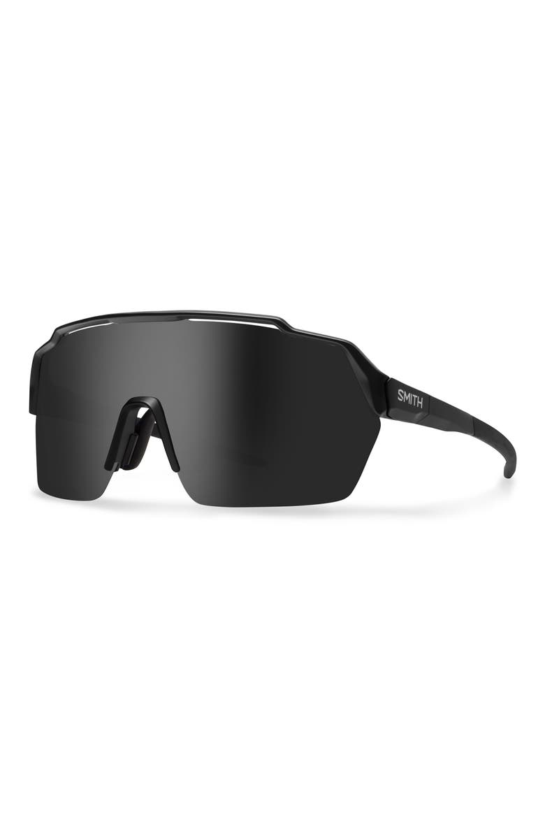 Shift Split MAG™ 139mm ChromaPop™ Polarized Shield Sunglasses, Alternate, color, MATTE BLACK / CHROMAPOP BLACK