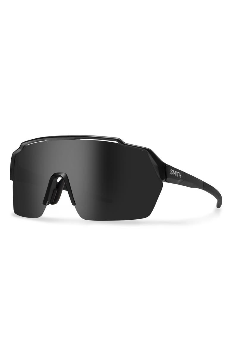 Smith Shift Split MAG<sup>™</sup> 139mm ChromaPop<sup>™</sup> Polarized Shield Sunglasses, Alternate, color, Matte Black / Chromapop Black