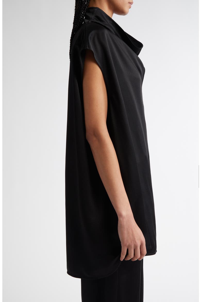 Sleeveless Funnel Neck Top, Alternate, color, BLACK