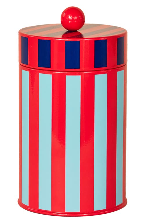 Dusen Dusen Stripe Canister in Red/Blue 