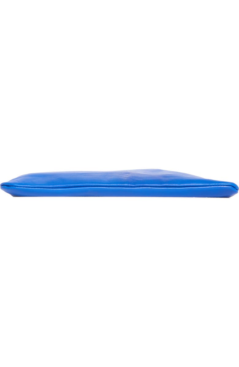 Clare V. L'et Leather Clutch, Alternate, color, Electric Blue