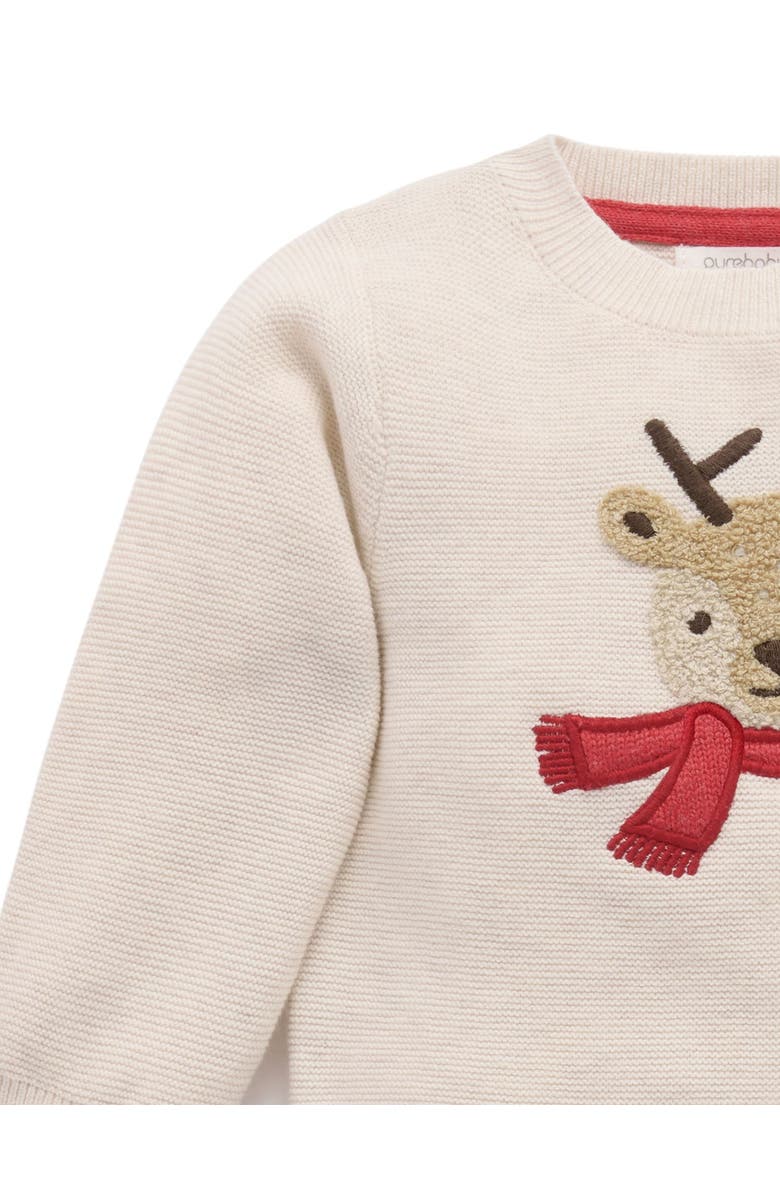 Purebaby Christmas Knit Jumper & Legging Set, Alternate, color, Snow Melange