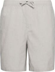 Barbour Relaxed Fit Linen & Cotton Drawstring Shorts