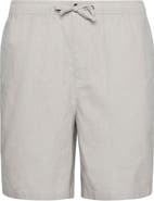 Barbour Relaxed Fit Linen & Cotton Drawstring Shorts