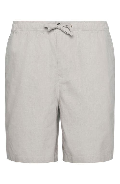 Barbour Cotton Linen Relaxed Shorts In Mist