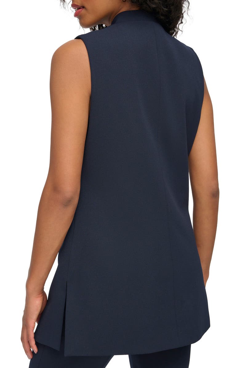 DKNY Notched Lapel Sleeveless Blazer, Alternate, color, 