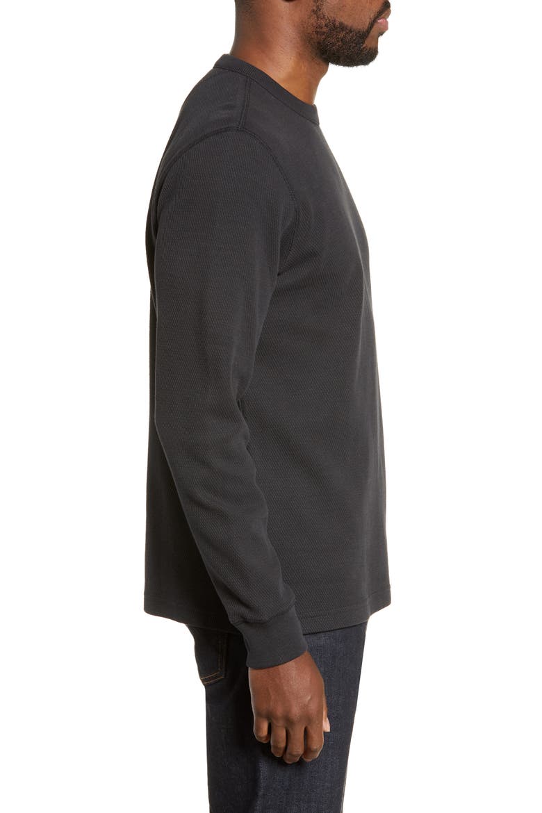 Waffle Knit Thermal Crewneck Shirt, Alternate, color, NAVY