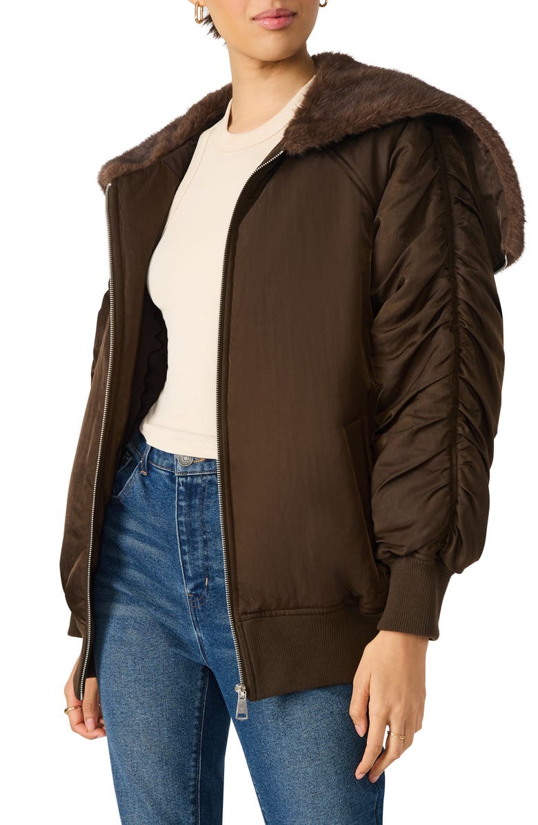 Steve Madden Dionne Jacket, Alternate, color, Dark Espresso