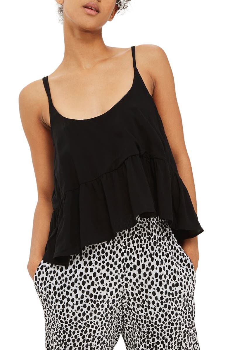 Topshop Peplum Camisole, Main, color,