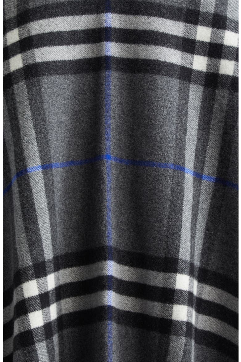 Check Double Face Cashmere & Wool Cape, Alternate, color, MARLBOROUGH GREY/ CHA