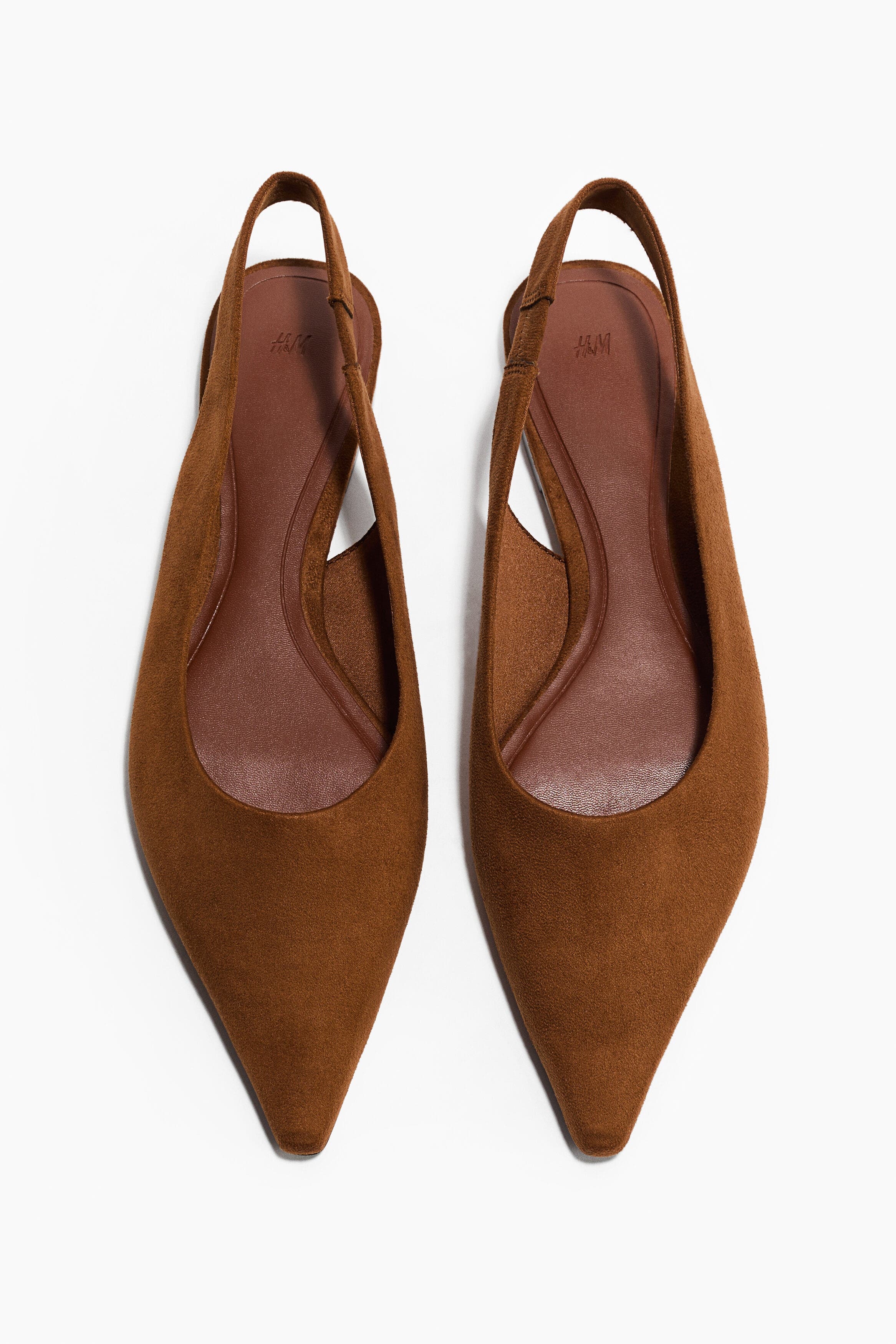 H&M Pointed Slingbacks, Alternate, color, Brown