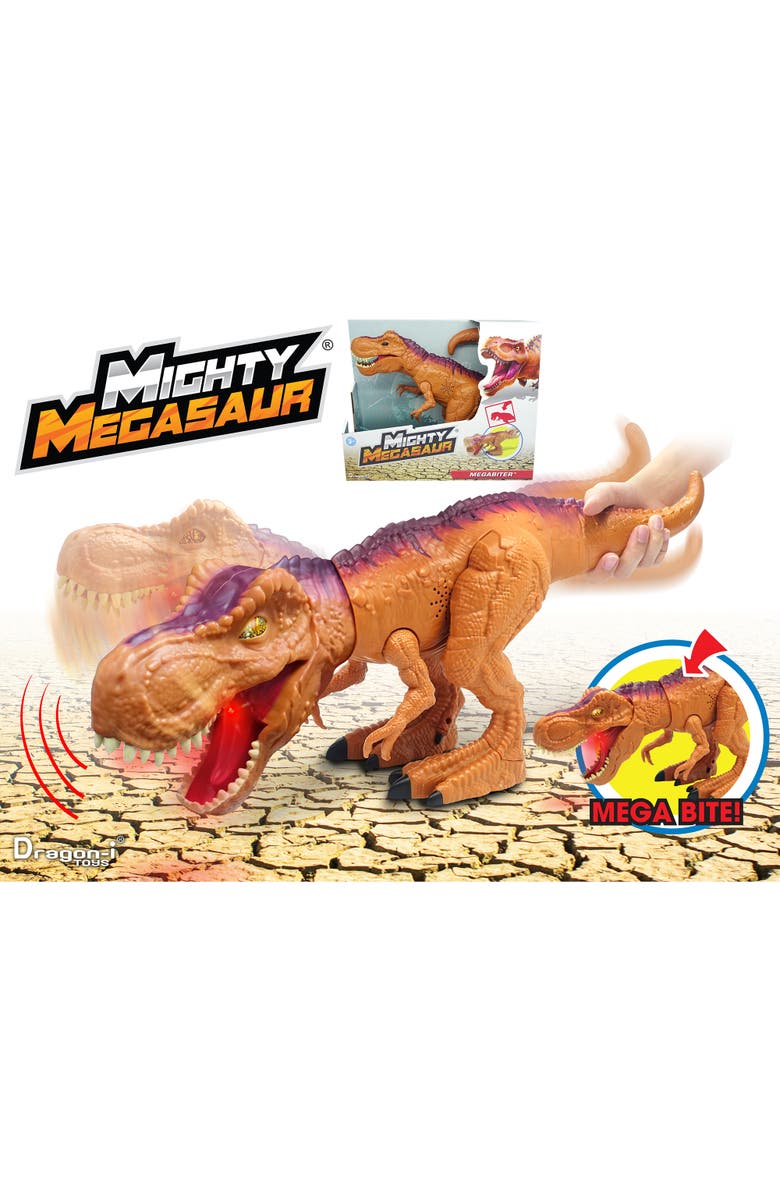 Mighty Megasaur Megabiter Orange Trex W/ Lights & Sounds, Alternate, color, Brown
