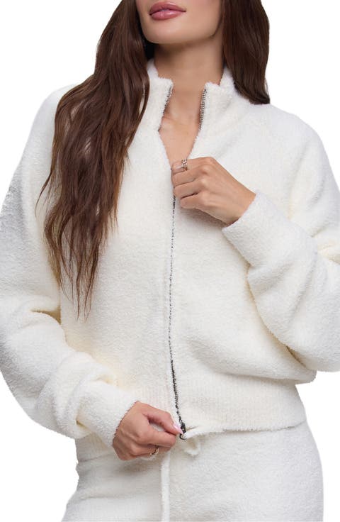 x Frankies Bikinis CozyChic® Bea Zip-Up Knit Sweater