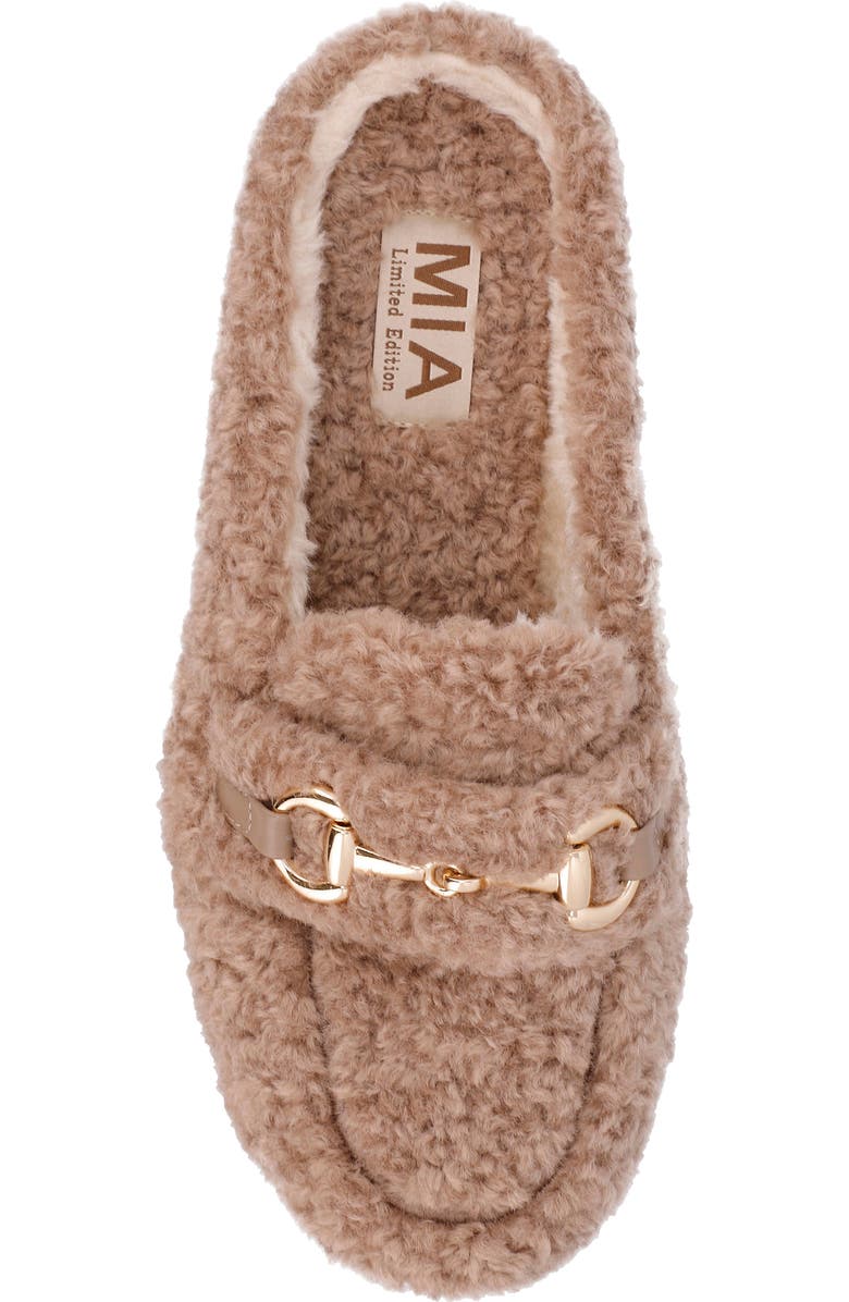 MIA Cocoa Faux Shearling Slipper, Alternate, color, Camel