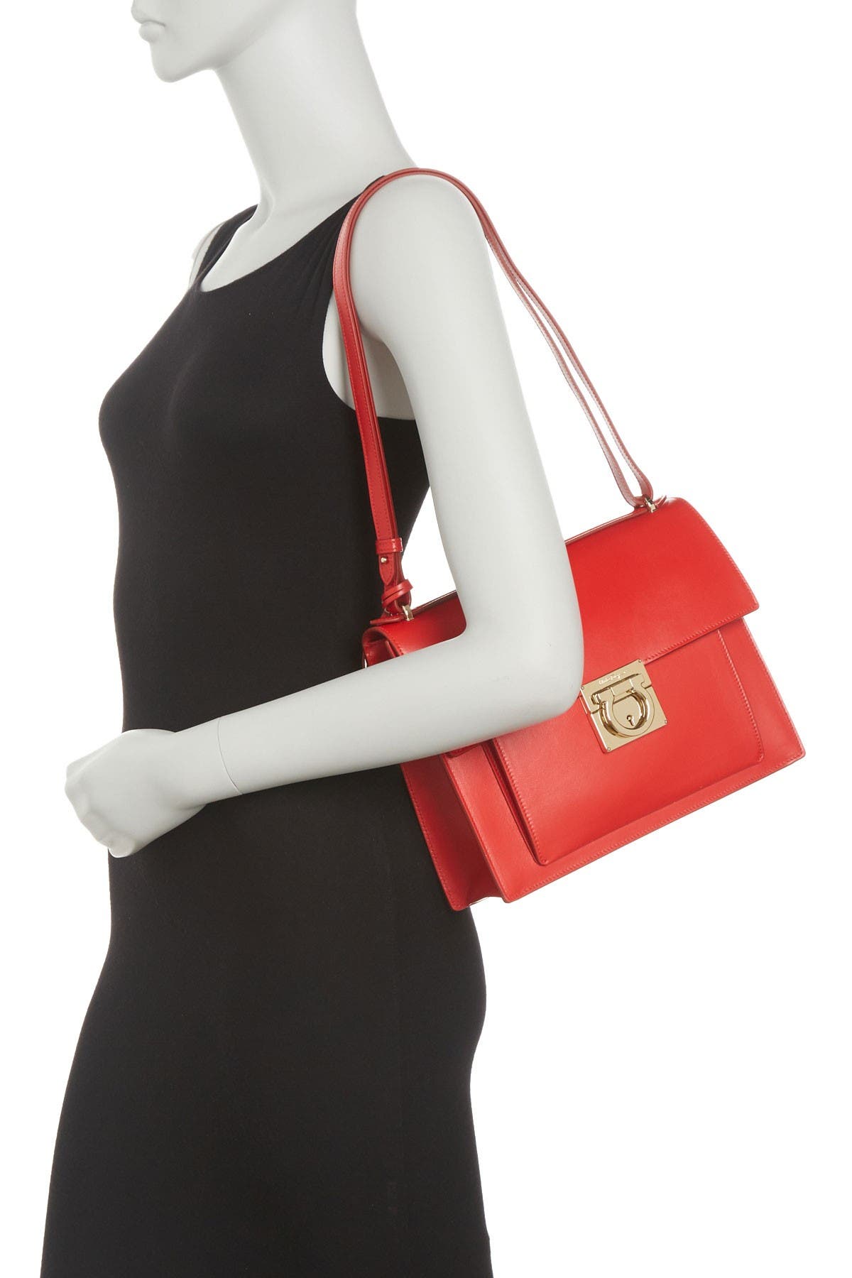 FERRAGAMO Marisol Leather Shoulder Bag, Alternate, color, 