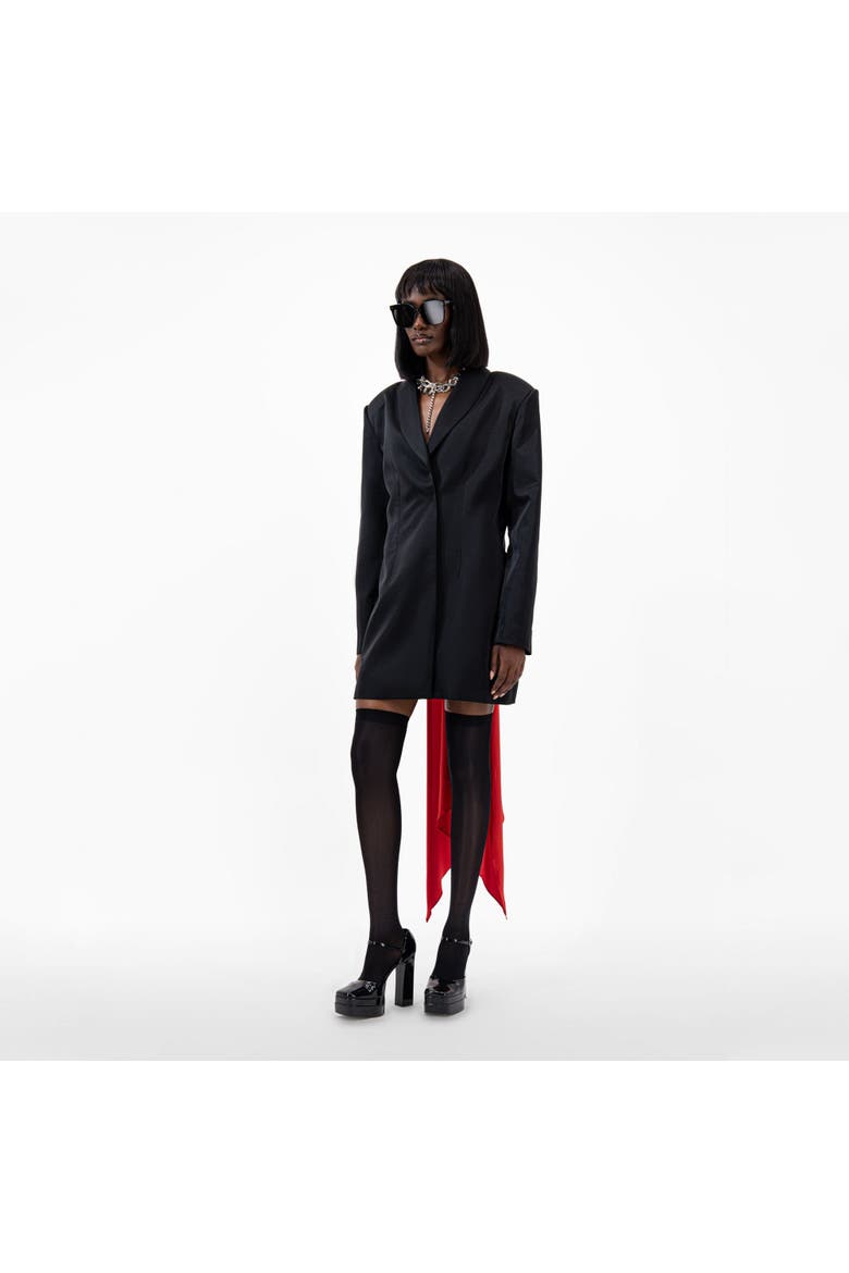 Oversize Satin Jacket, Alternate, color, Black