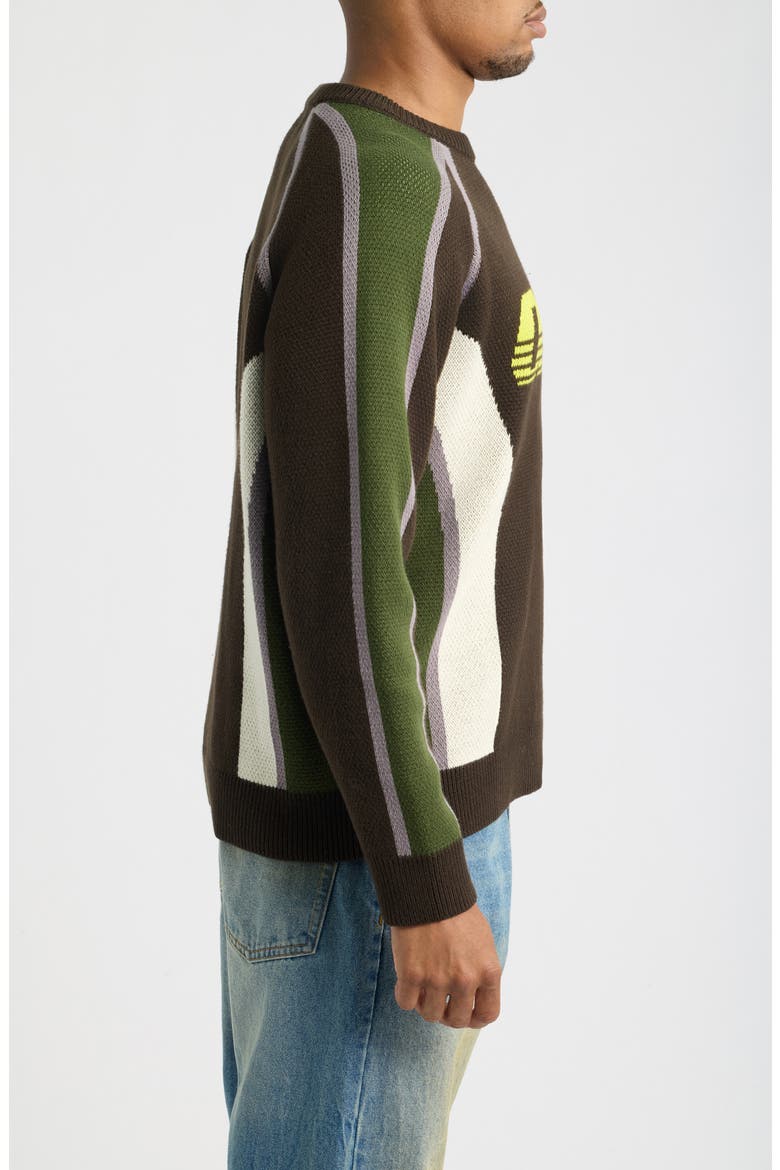 Estadio Cotton Graphic Sweater, Alternate, color, BROWN MULTI