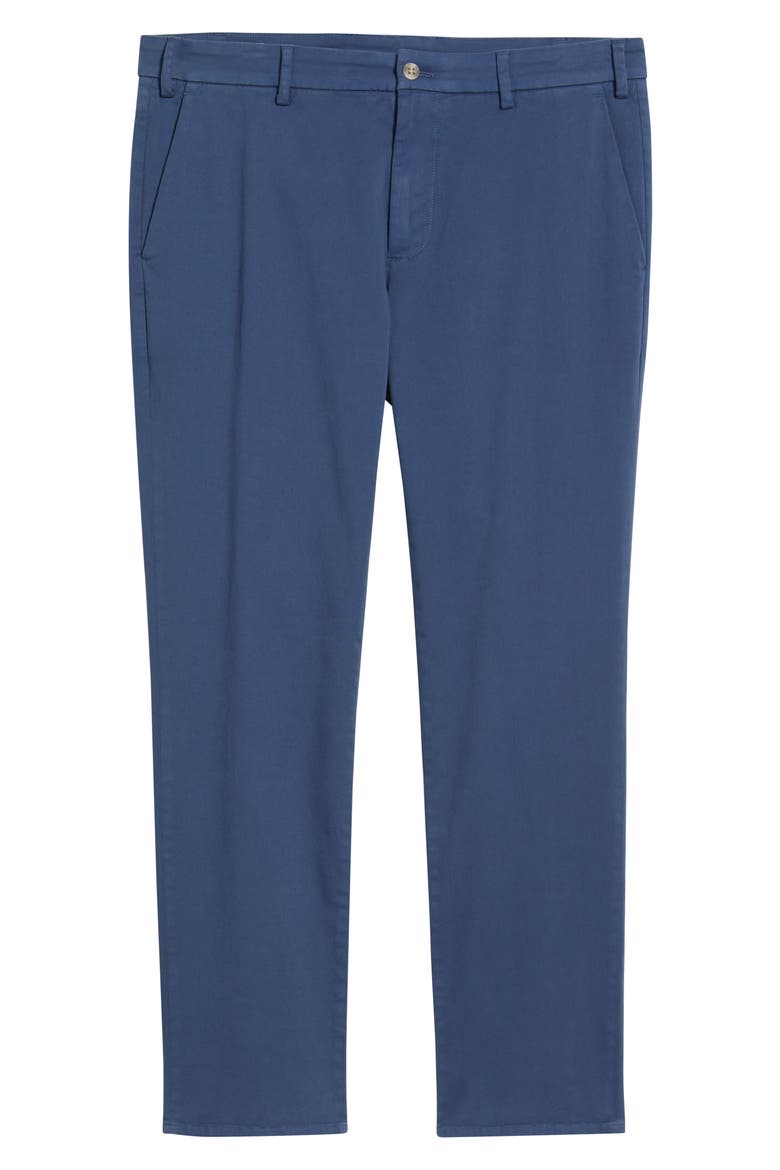 Signature Sateen Flat Front Pants, Alternate, color, NAVY