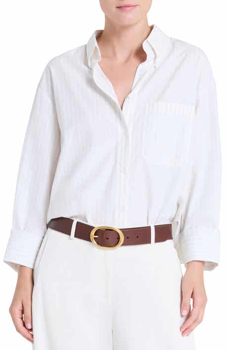J.D. Pinstripe Cotton Button-Up Shirt