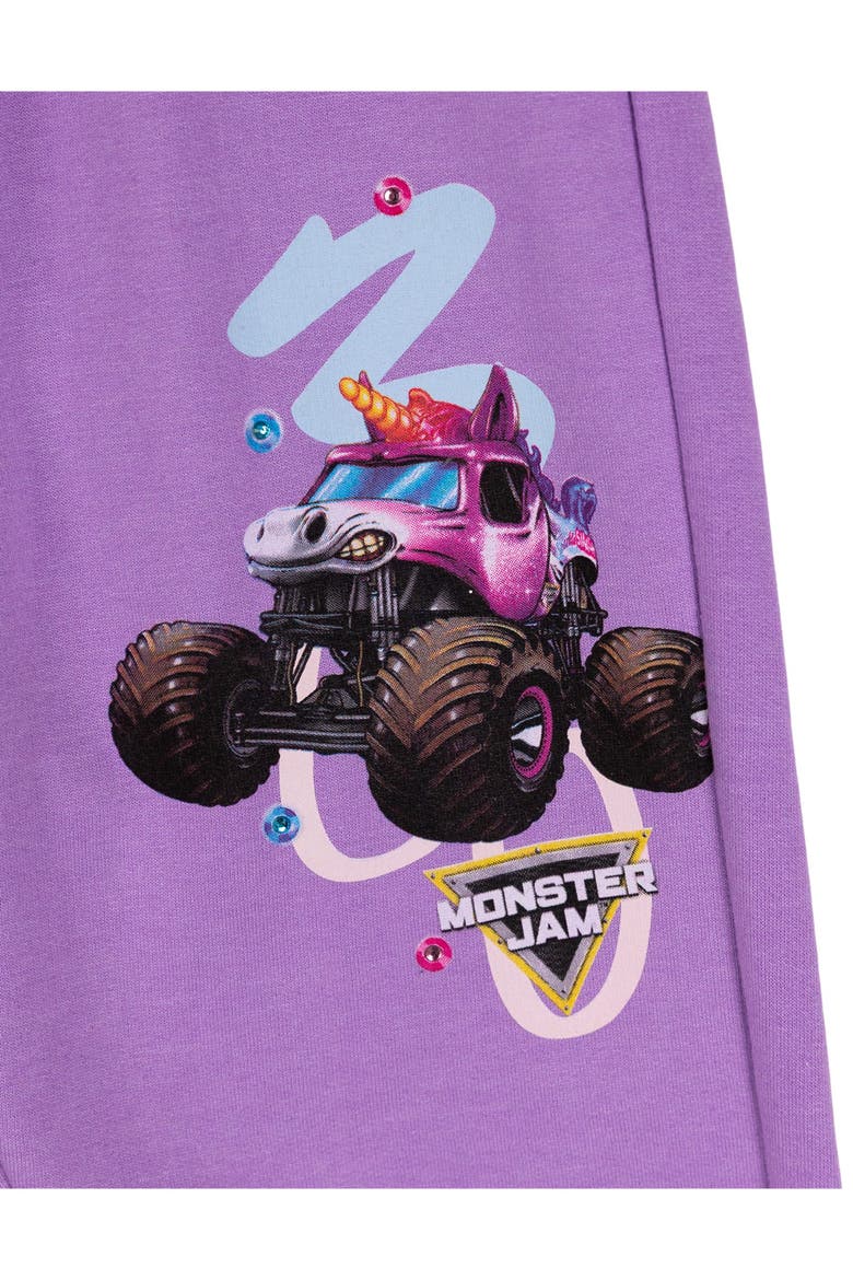 Sparkle Smash 2-Piece Fleece Sweatshirt and Pants Set, Alternate, color, Lilac Sparkle Smash