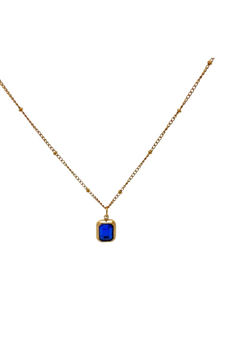 Rectangular Pendant Necklace, Alternate, color, yellow