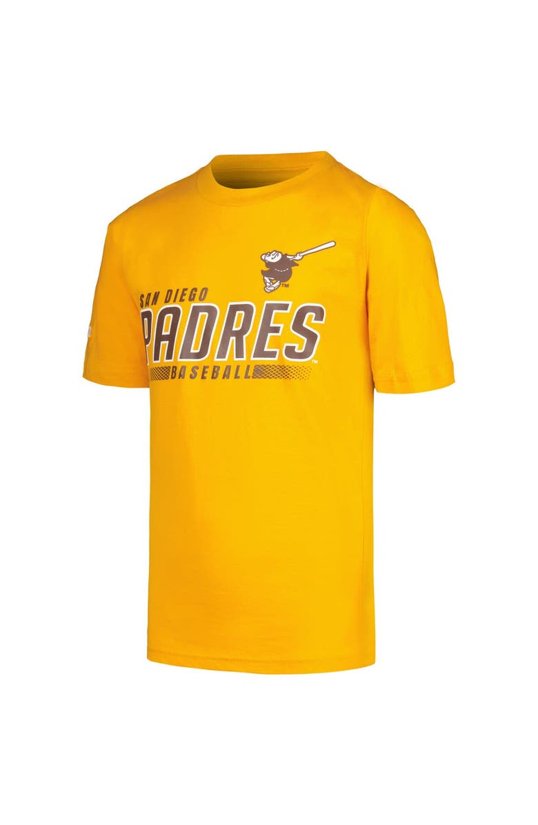 STITCHES Youth Stitches Heather Gray/Gold/Brown San Diego Padres Three-Pack T-Shirt Set, Alternate, color, 