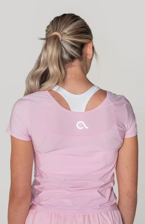 Avi Bounce-it Pickleball Short Sleeve In Pink Orchid
