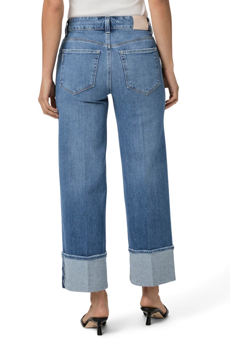 PAIGE Sasha Cuffed High Waist Ankle Wide Leg Jeans, Alternate, color, 
