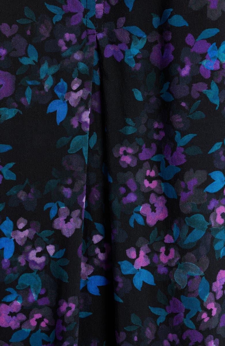 Cloth & Stone Floral Button-Up Shirt, Alternate, color, Black/ Evening Emerald