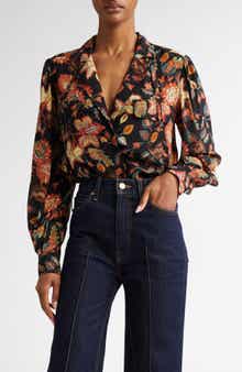 Ulla Johnson Florian Long Sleeve Silk Top