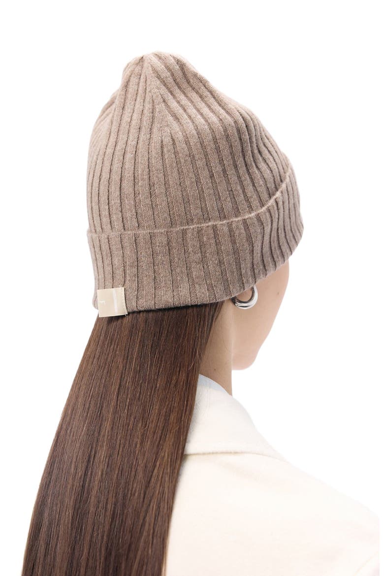 Cashmere Rib Knit Hat, Alternate, color, taupe