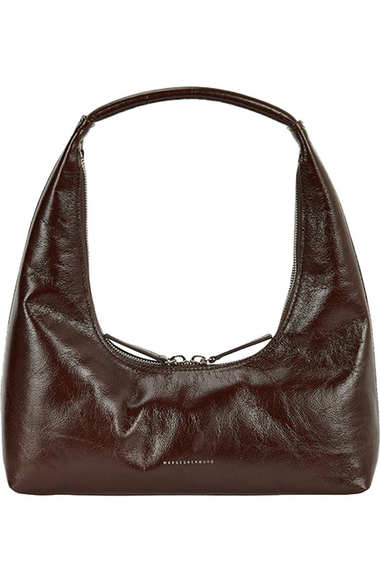 MARGESHERWOOD Leather Hobo Bag, Main, color, Mocha Crinkle