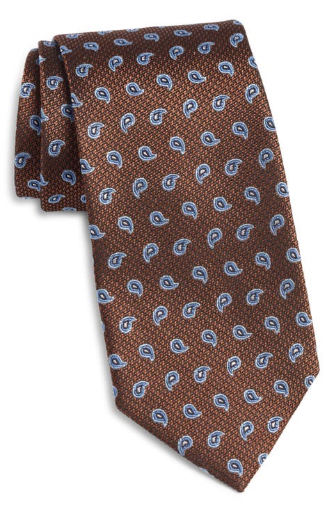 Paisley Jacquard Silk Tie