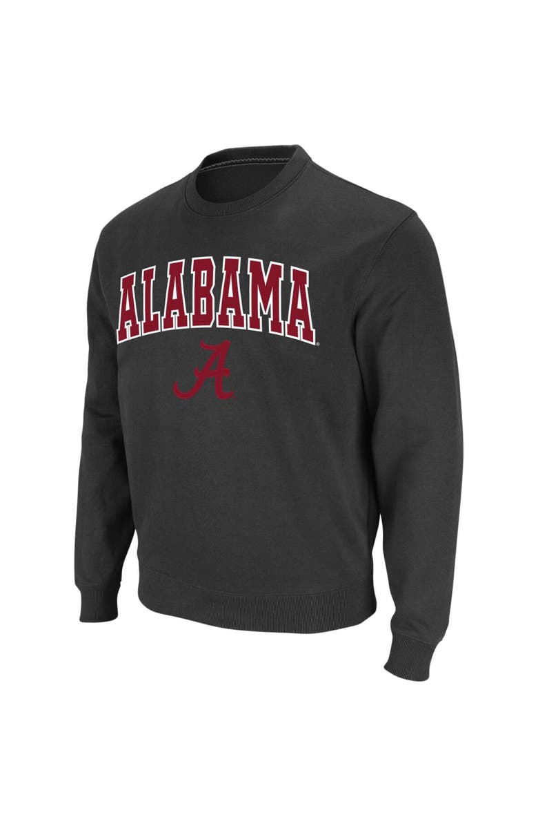 COLOSSEUM Men's Colosseum Charcoal Alabama Crimson Tide Arch & Logo Crew Neck Sweatshirt, Main, color, Charcoal