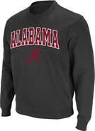 COLOSSEUM Men's Colosseum Charcoal Alabama Crimson Tide Arch & Logo Crew Neck Sweatshirt